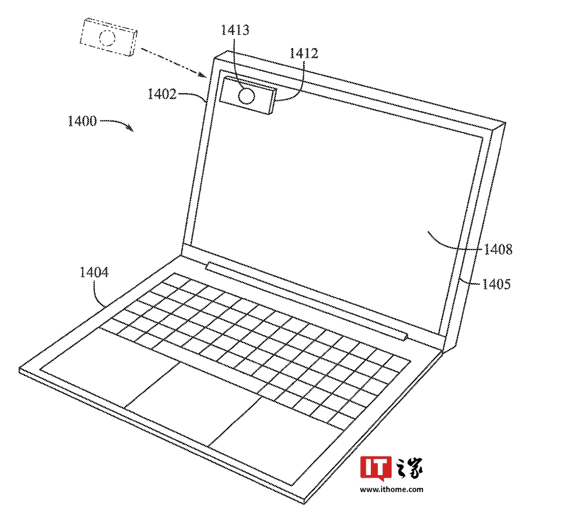 苹果专利探索 MacBook 摄像头方案：突破轻薄限制、可拆卸模块设计