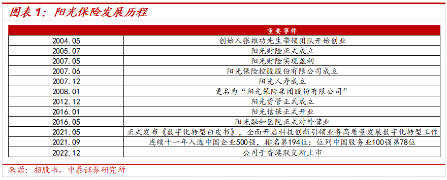 保险深度丨阳光保险首次覆盖深度报告：综合性民营保险集团，保险及投资业务兼具成长及特色【中泰非银·蒋峤/戴志锋】